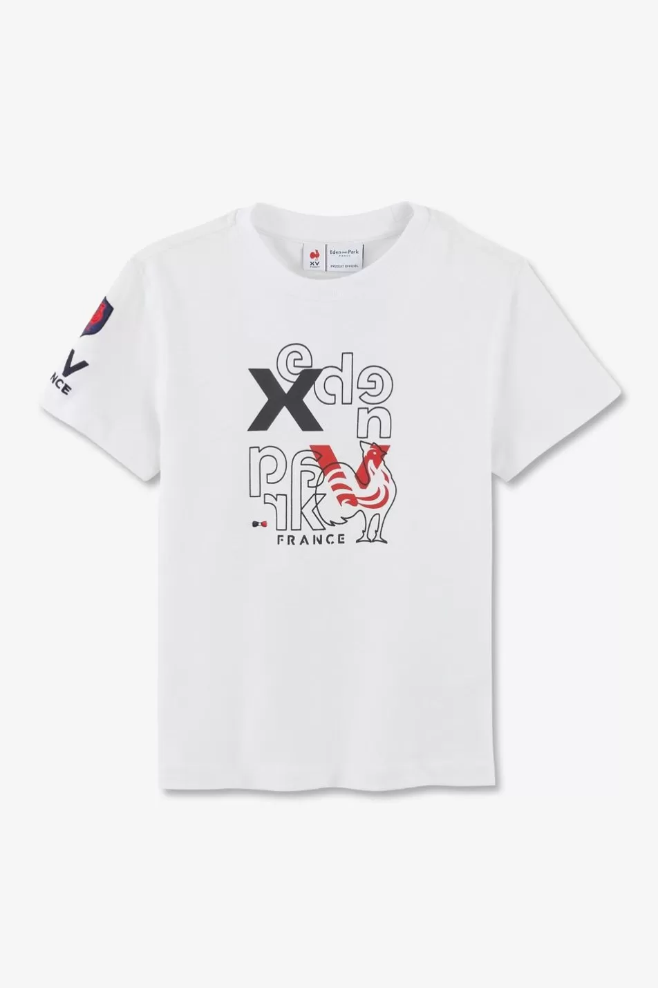 Children | Eden Park White Xv De France T-Shirt In Cotton Jersey