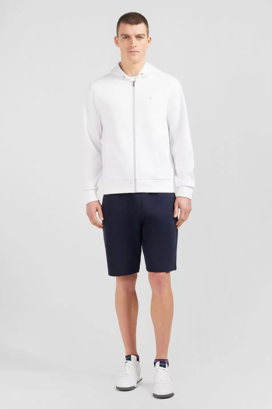 Sweatshirts | Eden Park White Zip Sweatshirt With Hood