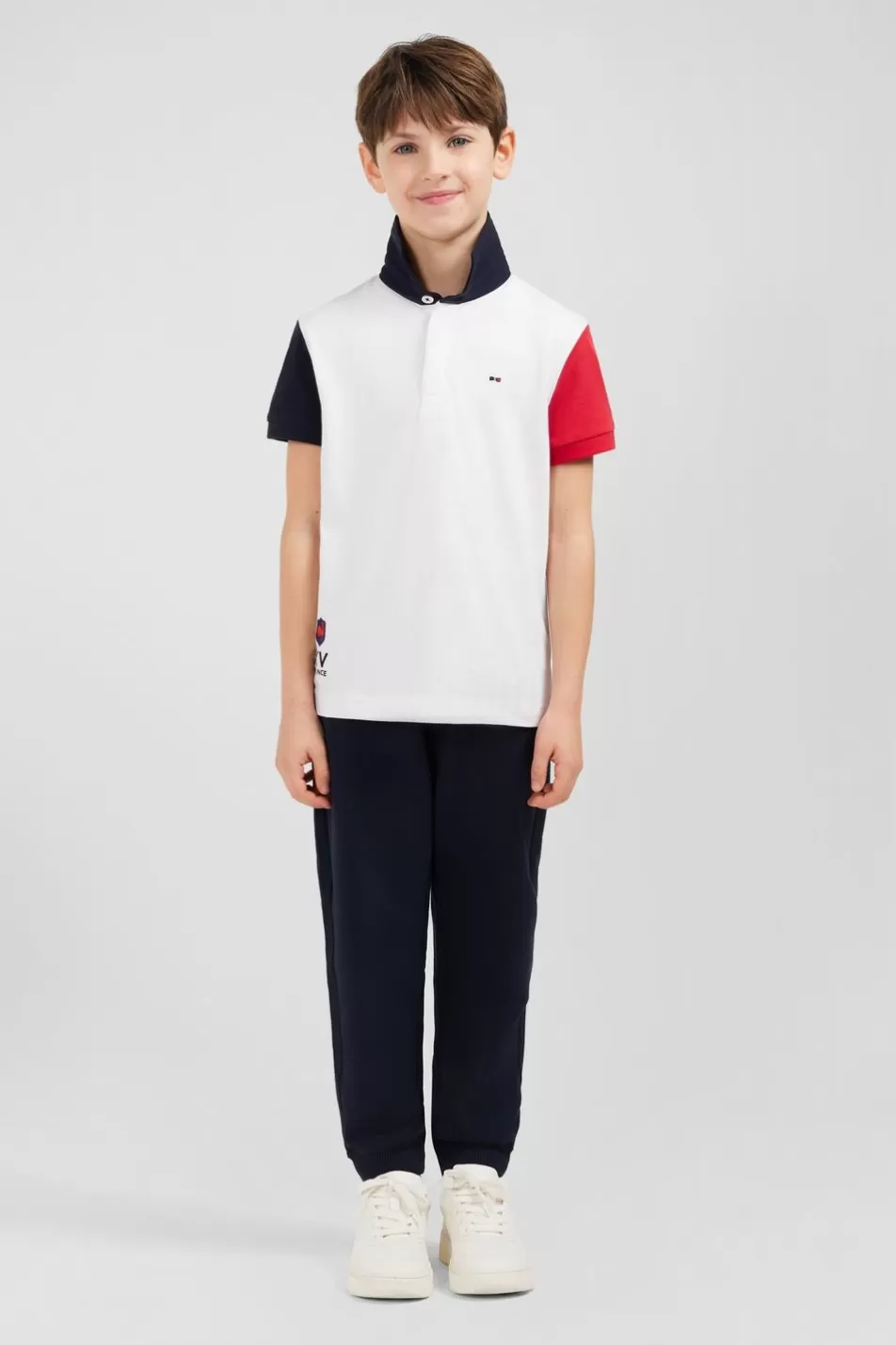 Children | Eden Park Xv De France Short Sleeves Rugby Shirt In Pima Cotton