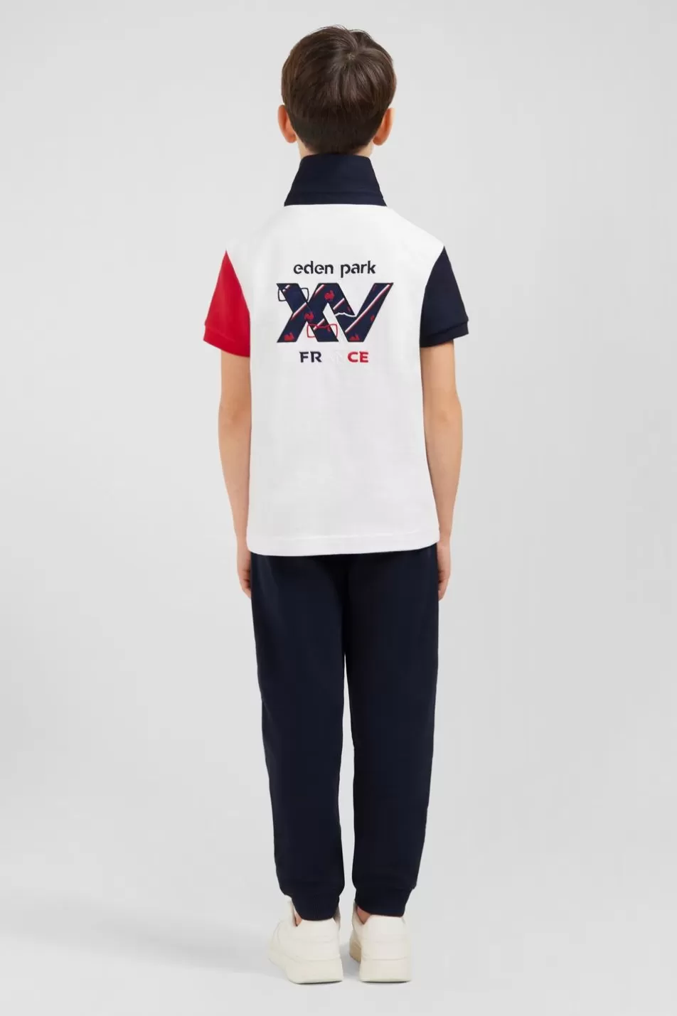 Children | Eden Park Xv De France Short Sleeves Rugby Shirt In Pima Cotton
