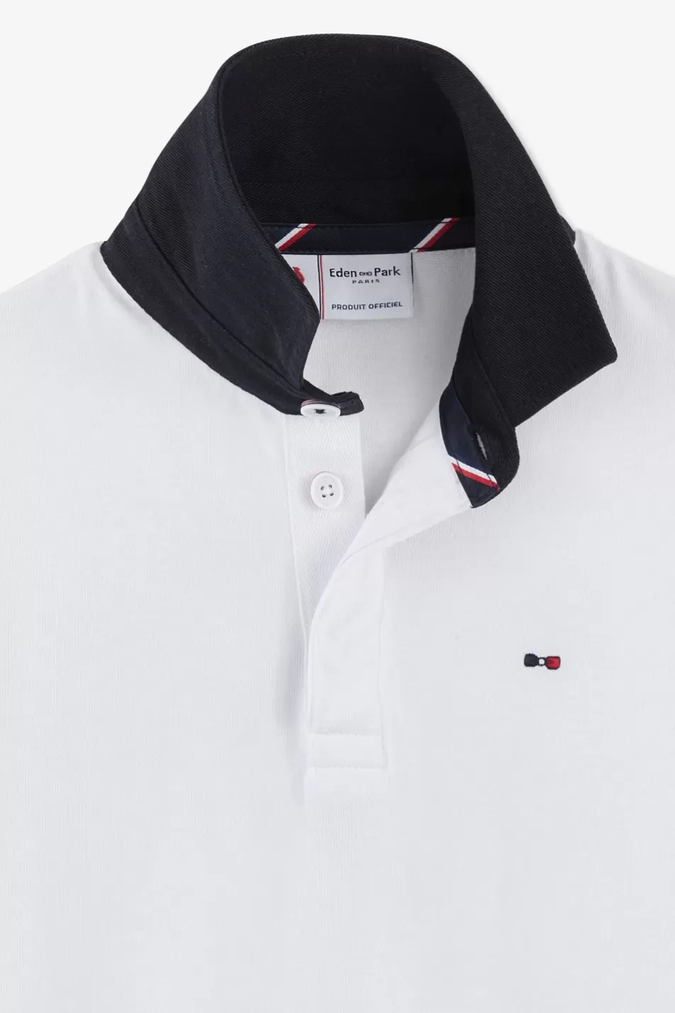 Children | Eden Park Xv De France Short Sleeves Rugby Shirt In Pima Cotton