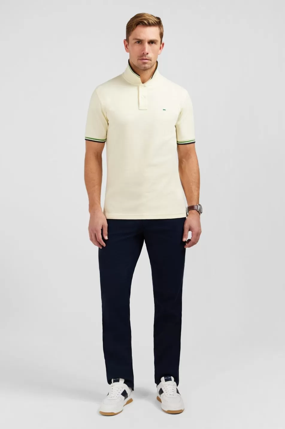 Polos | Eden Park Yellow Polo Shirt In Pima Cotton